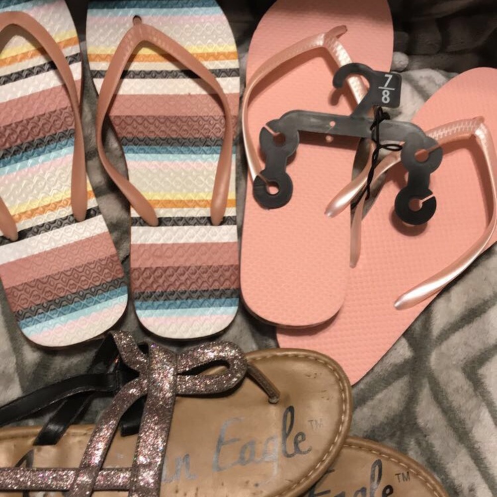 Never worn flip flops